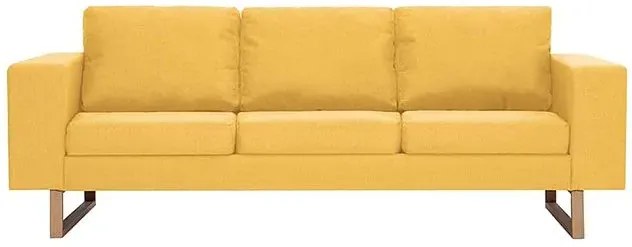 Elegancka trzyosobowa sofa Ladi 3X - żółta