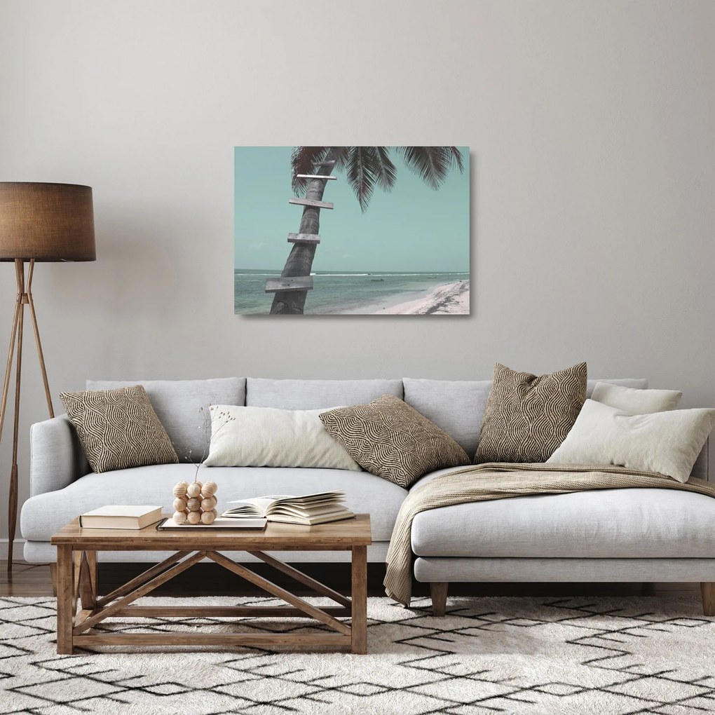 Obraz na szkle - Palma na Karaibach (70x50 cm)