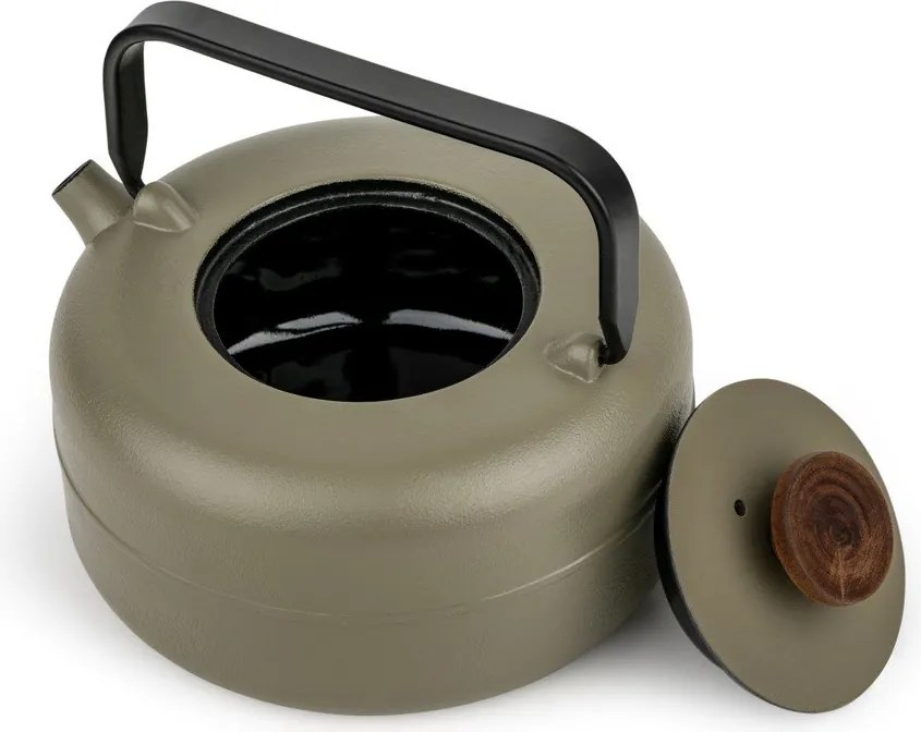 Żeliwny dzbanek do herbaty z sitkiem w kolorze khaki 750 ml Henan – Bredemeijer