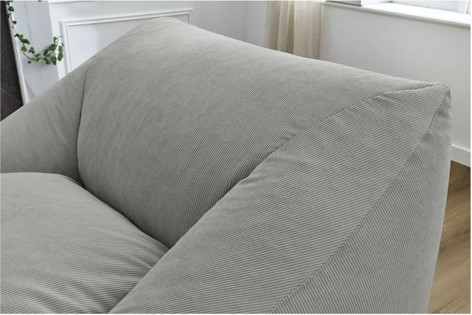 Jasnoszary sztruksowy worek do siedzenia Lilibet – Bobochic Paris