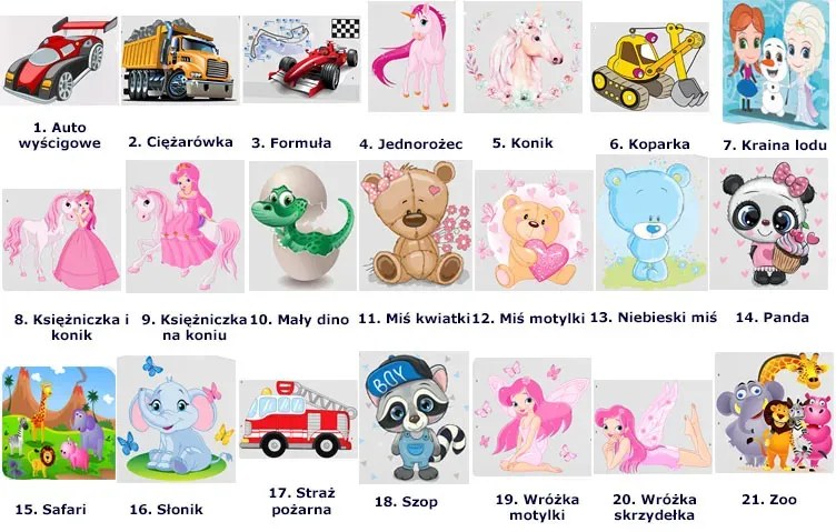 Szafa dla dziewczynki mix - biało T1-L61