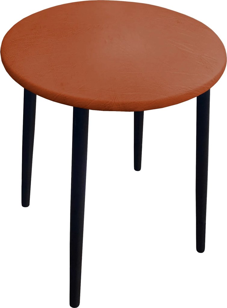 Taboret TRIX stelaż metalowy STOŁEK LOFT : Kolor nogi - Czarna stożek, Kolor tkaniny - SKAJ - AL7, Typ tkaniny - Skaj