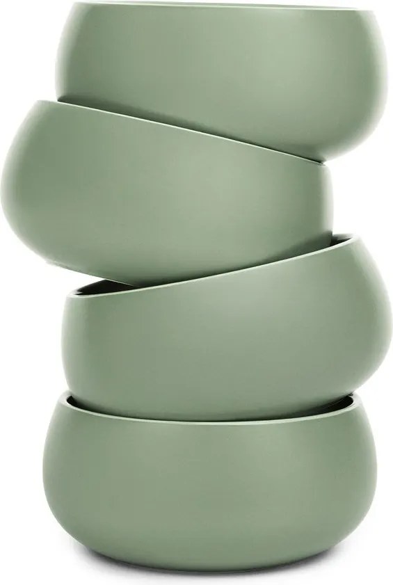 Zielone kamionkowe miski zestaw 4 szt. 600 ml Aura Luma – Bonami Selection