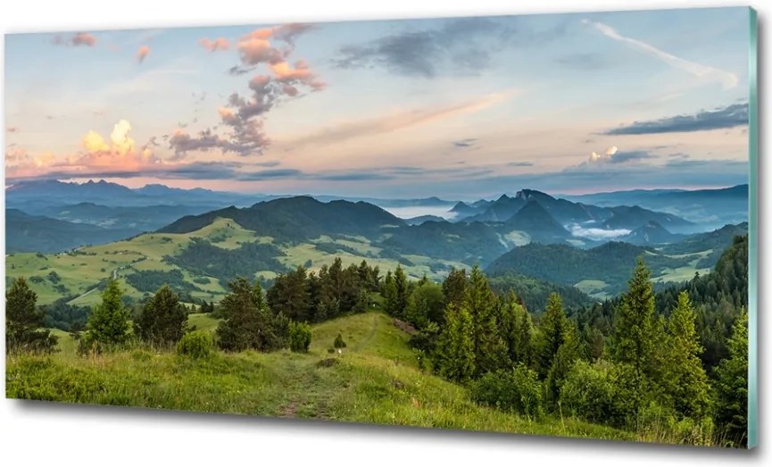 Foto obraz szklany Panorama Pieniny