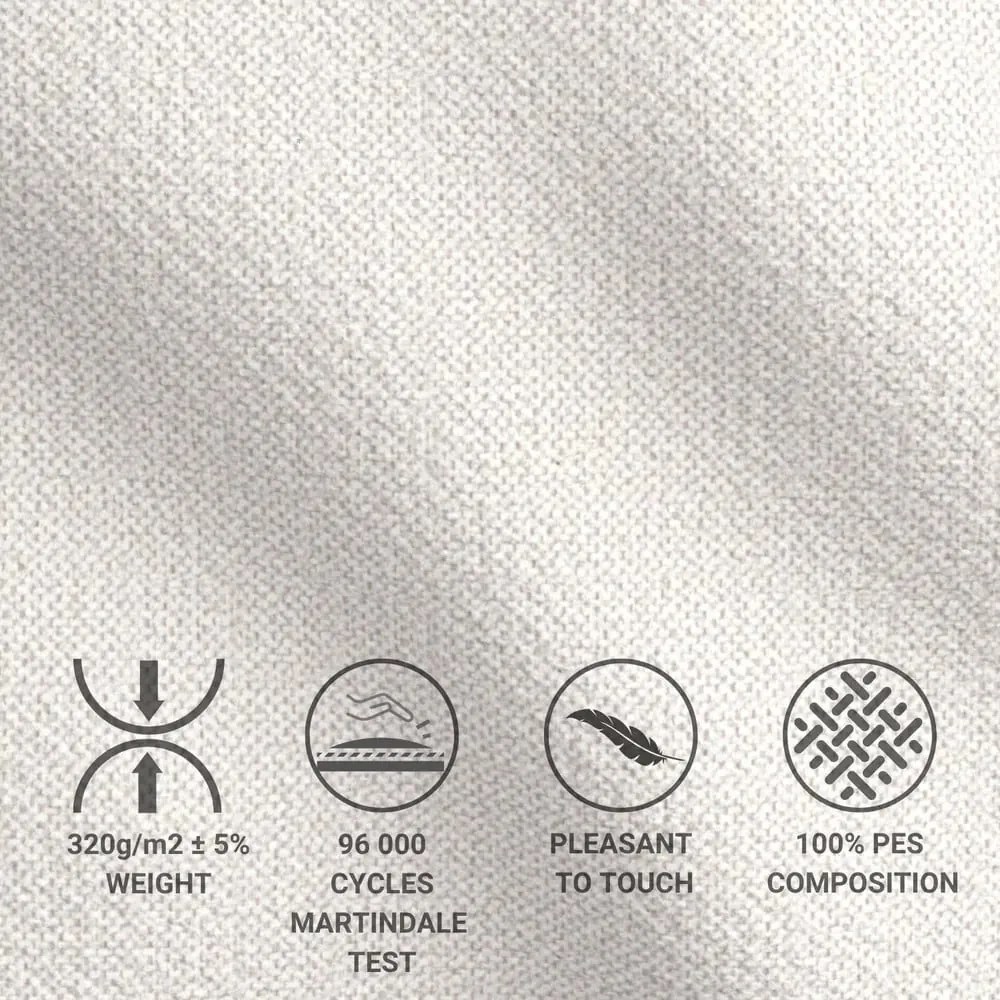 Kremowe łóżko boxspring ze schowkiem 180x200 cm Blend – Maison de Rêve