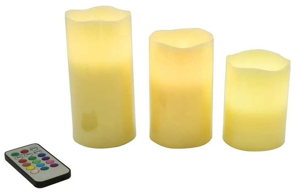 Świeczki LED zestaw 3 szt. (wysokość 10 cm) – Hilight
