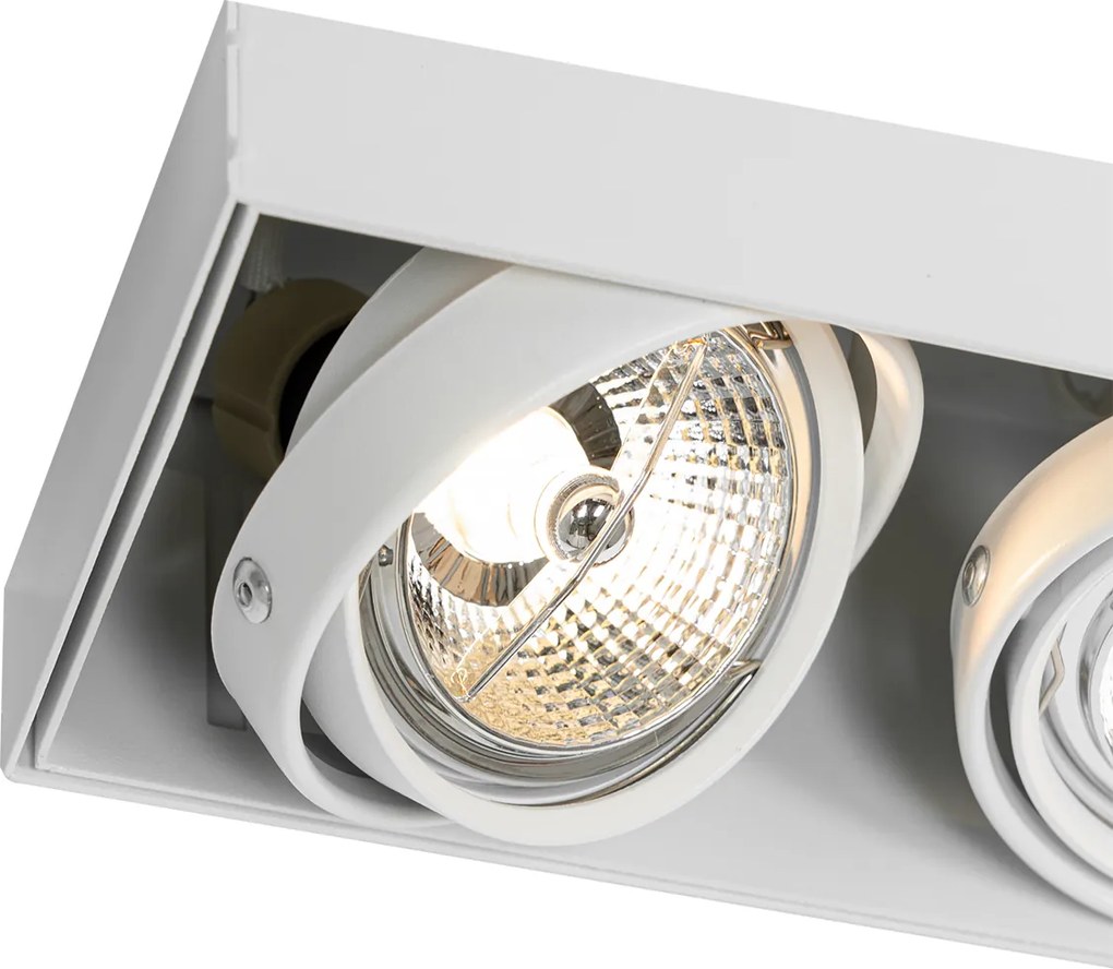 Zestaw 6 reflektorów wpuszczanych białe GU10 AR70 Trimless 3-punktowe - Oneon