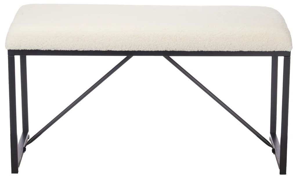 Ławeczka do przedpokoju tapicerowana baranek, 38 x 81 x 42 cm