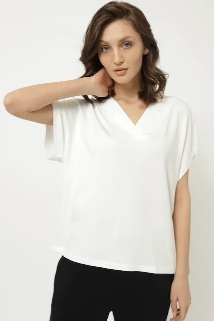 Damska bambusowa piżama CHIARA XL Kremowy / Czarny