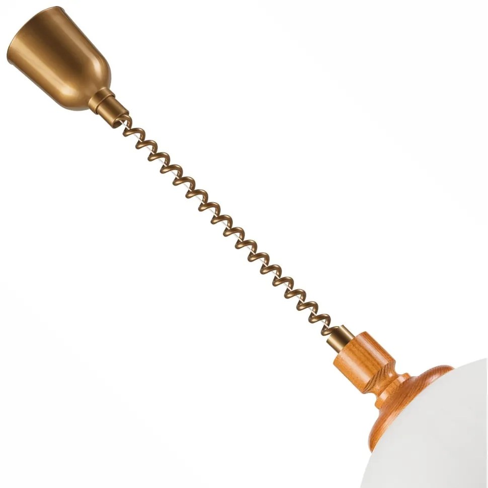 Lampa wisząca w kolorze miedzi ze szklanym kloszem ø 30 cm Ramona – LAMKUR