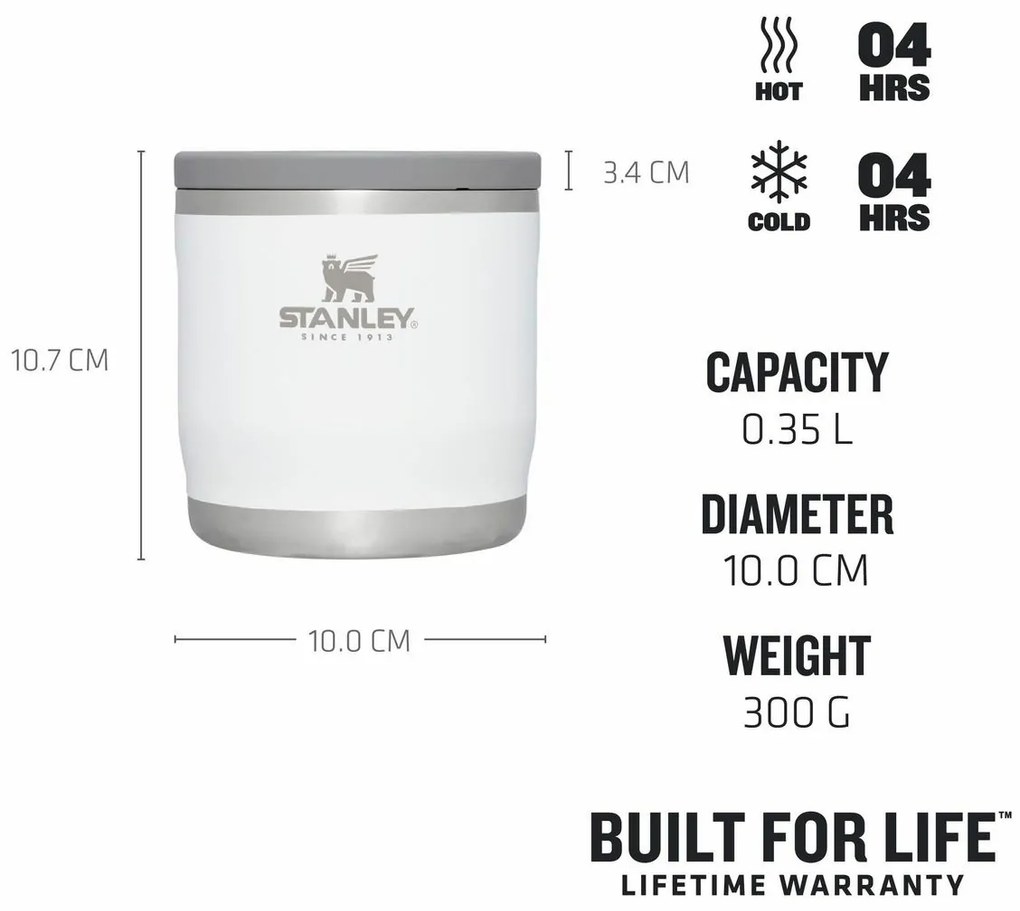 Termos na żywność Stanley Adventure To-Go 350 ml biały polarny