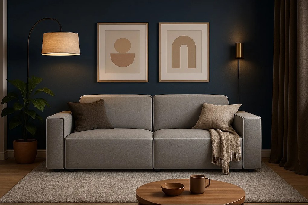 Cursal sofa 3 osobowa  244x102x70 cm szary Raven 7