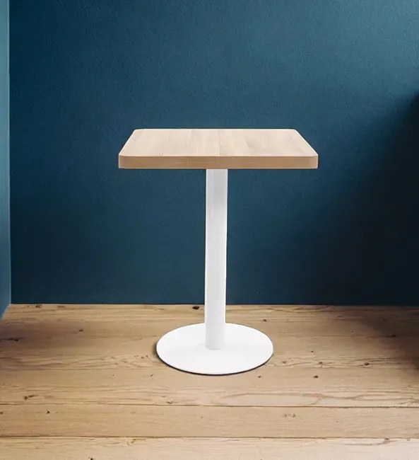 Kwadratowy nowoczesny stolik barowy dąb sonoma + biały H1-K81