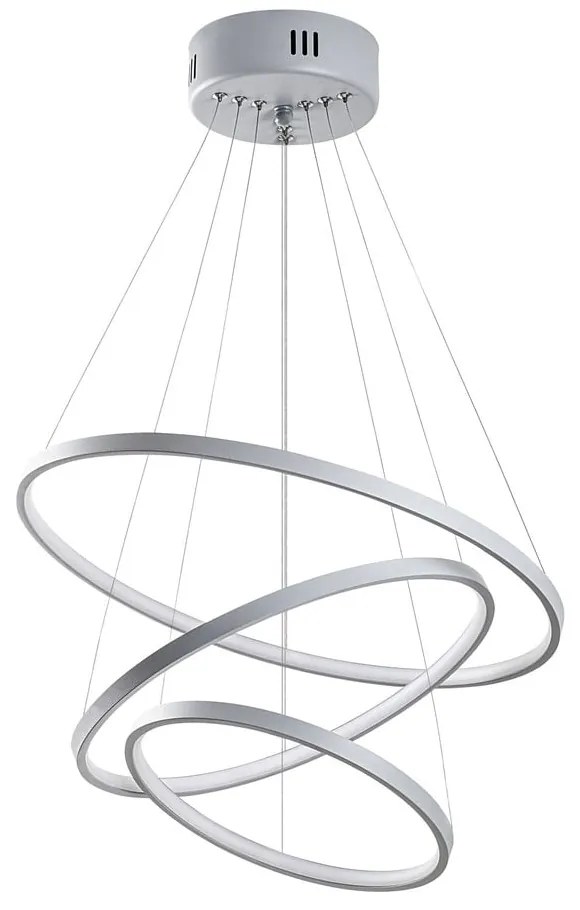 Szara lampa wisząca LED ø 50 cm Simit – Opviq lights