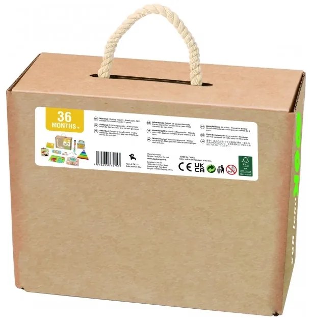 Tooky toy edukacyjne pudełko montessori układanka liczydło tablica pogody 6w1 od 3 lat