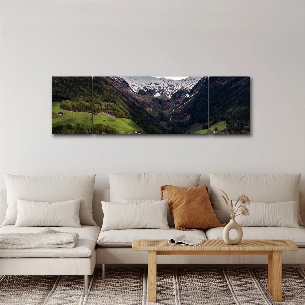 Obraz - Dolina pod górami (170x50 cm)