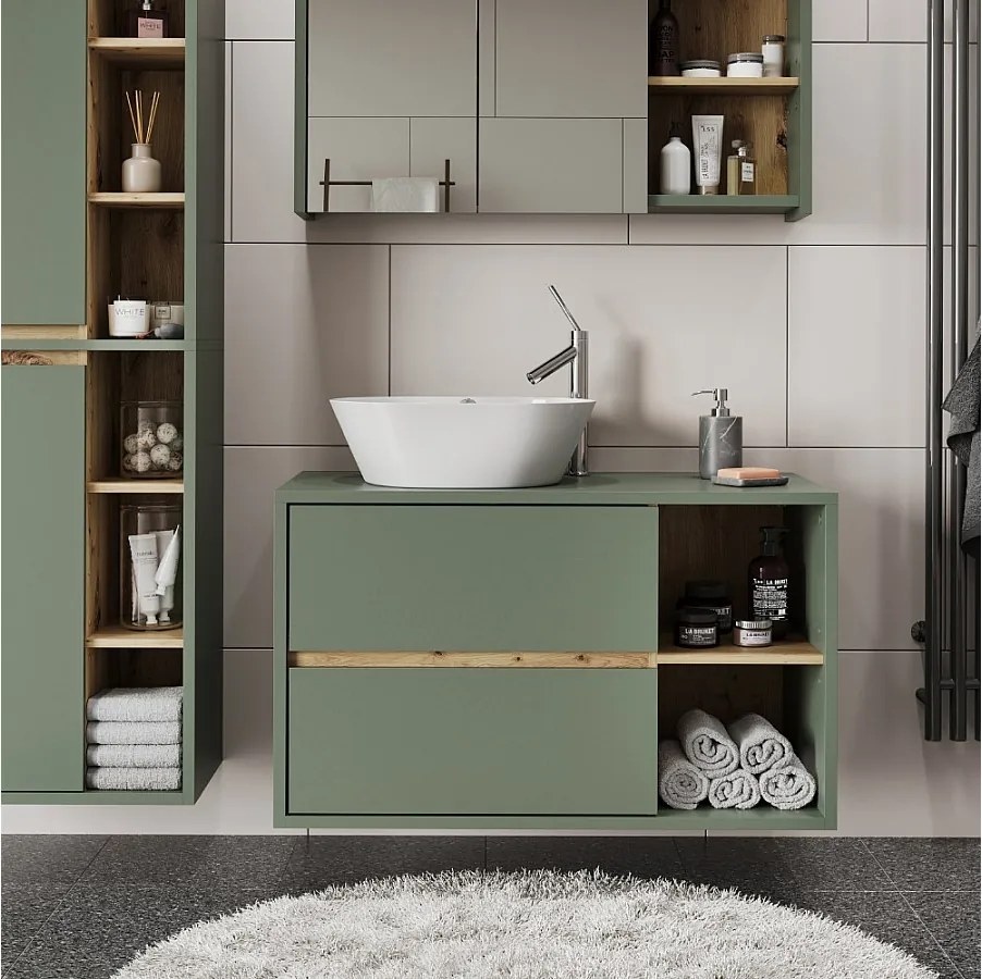 Szafka pod umywalkę zielony/rzemieślniczy 100x45.5x60 viola