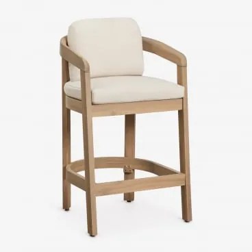 Wysoki Stołek Ogrodowy Z Drewna Akacjowego Uleno Jasny Akacjowy Brąz & ↑65 Cm - Sklum