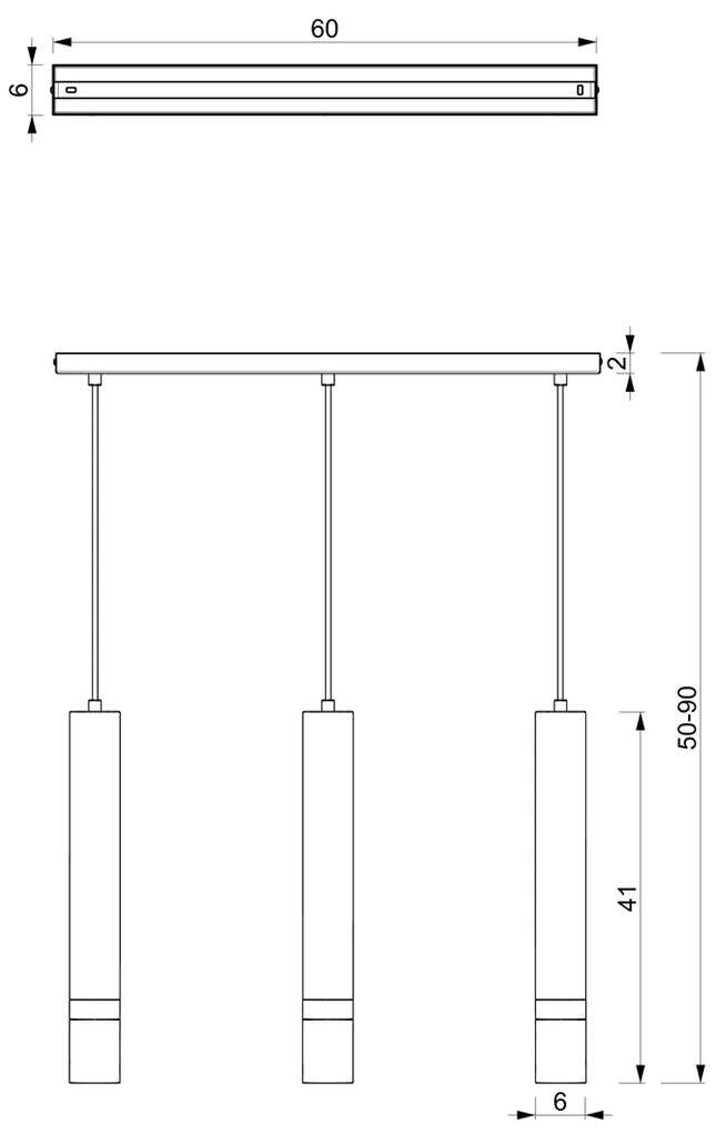 Lampa wisząca JOKER GREEN/GOLD 3xGU10,na listwie zielona, złota, potrójna, tuba