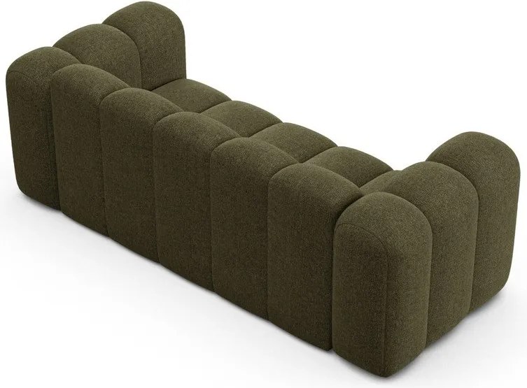 Zielona sofa z tkaniny szenilowej 200 cm Lupine – Micadoni