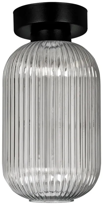 Lampa z ryflowanym kloszem grafitowa A0-B02
