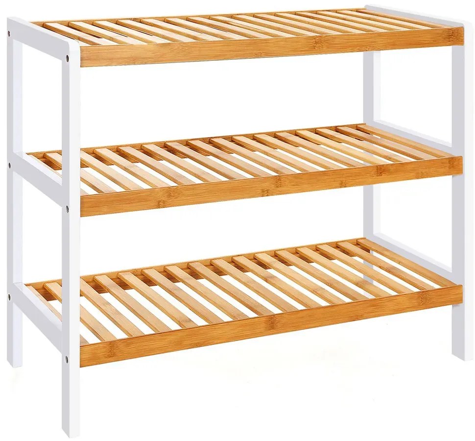 Skandynawska Szafka Biały Na Buty Naturalny + M7-D40