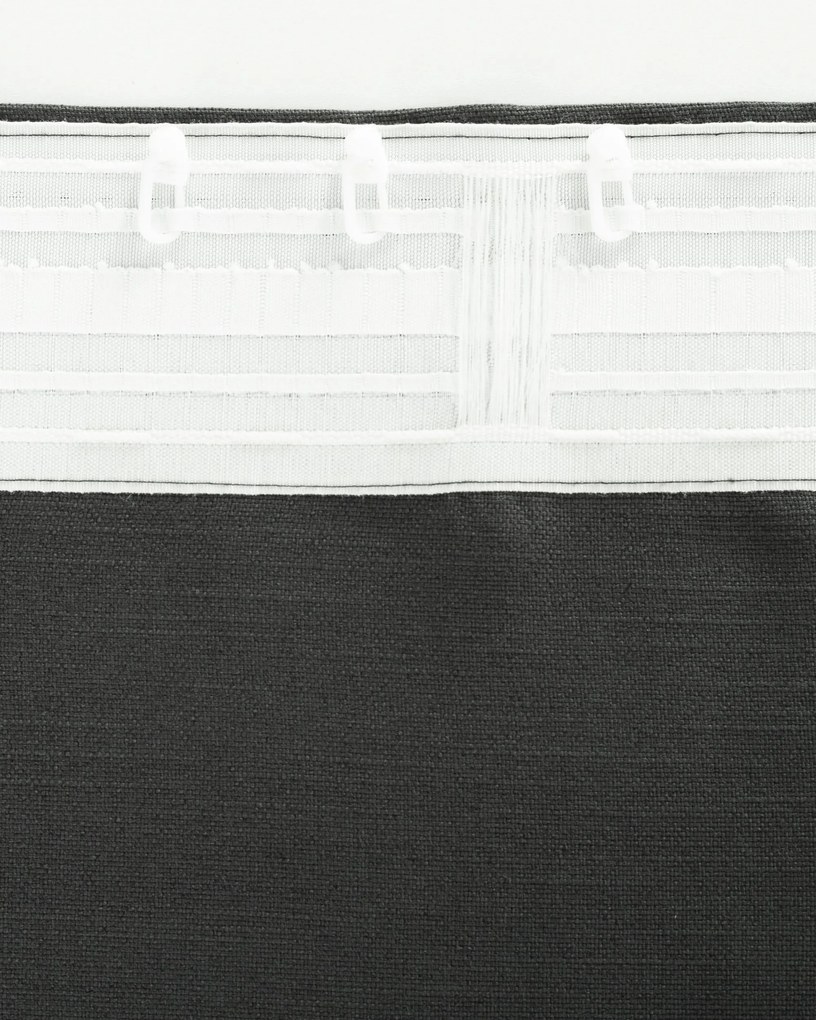 Zasłona BASIC na taśmie marszczącej 140x300 cm grafitowozielony 1 szt.