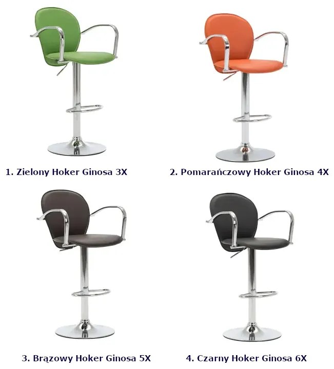 Zielone hokery z podłokietnikami P0-P47