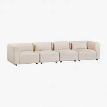 Sofa Modułowy 4-częściowy Fogler Sztruks Beż Lniany - Sklum