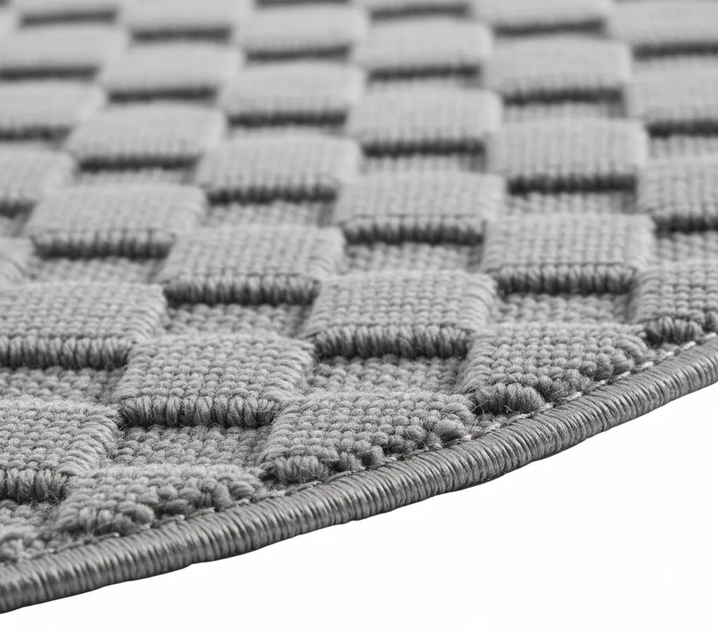 Dywan nowoczesny 3D Helix szary 160 cm x 160 cm koło