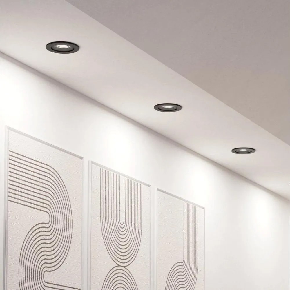 Eglo 902287 - ZESTAW 3x LED RGBW, ściemnialna oprawa wpuszczana SALICETO-Z LED/4,7W/230V, czarny