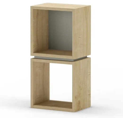 Zielony regał w dekorze dębu 32x66 cm Lofty – Marckeric