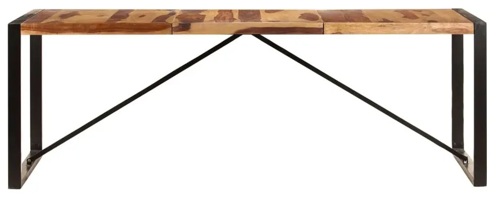 Brązowy stół z drewna sheesham 100x220 – Fulo 7X