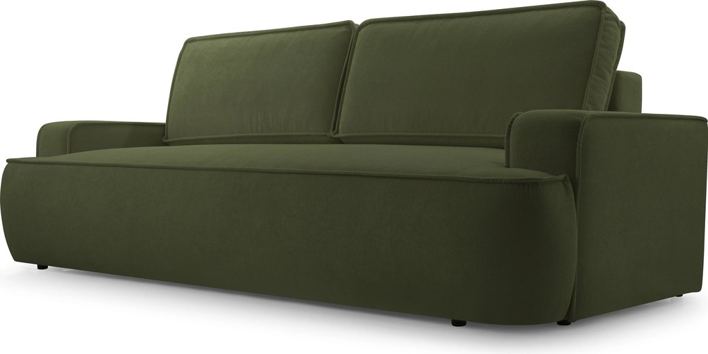 Masseno Sofa SOLO z funkcją spania i pojemnikiem na pościel - Zielony - GERRA 50
