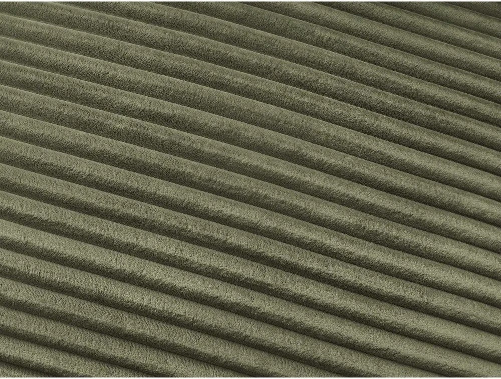 Zielona sztruksowa rozkładana sofa do spania 240 cm Hugo – Bobochic Paris