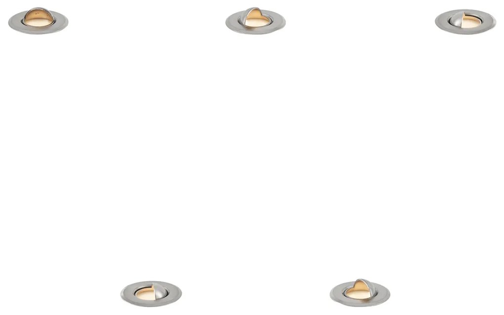 Zewnetrzna Zestaw 5 Nowoczesnych reflektorów gruntowych aluminiowych z LED IP67 - Linsey Nowoczesny Oswietlenie zewnetrzne