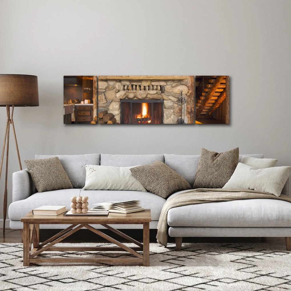Obraz kominka (170x50 cm)