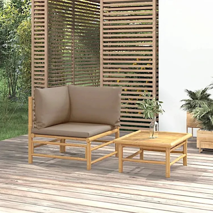 Elegancki zestaw ogrodowy z bambusa L4-N84