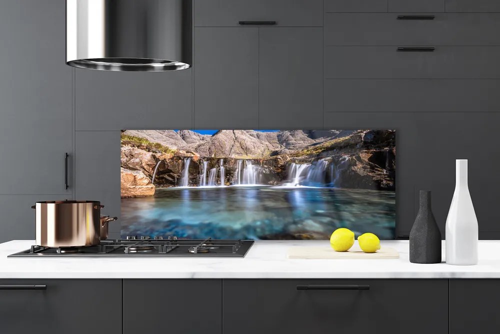 Panel Szklany do Kuchni Potężna Kaskada Wodna