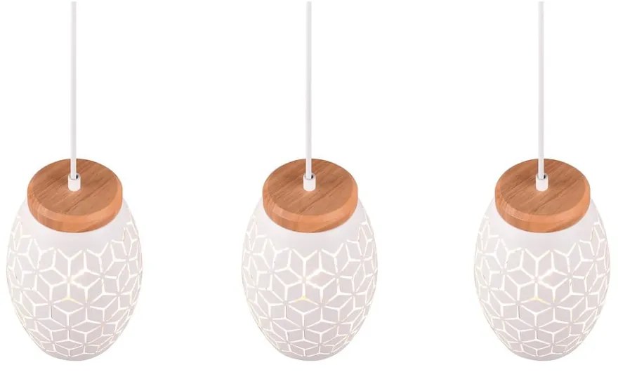 Biała lampa wisząca ø 15 cm Bidar – Trio