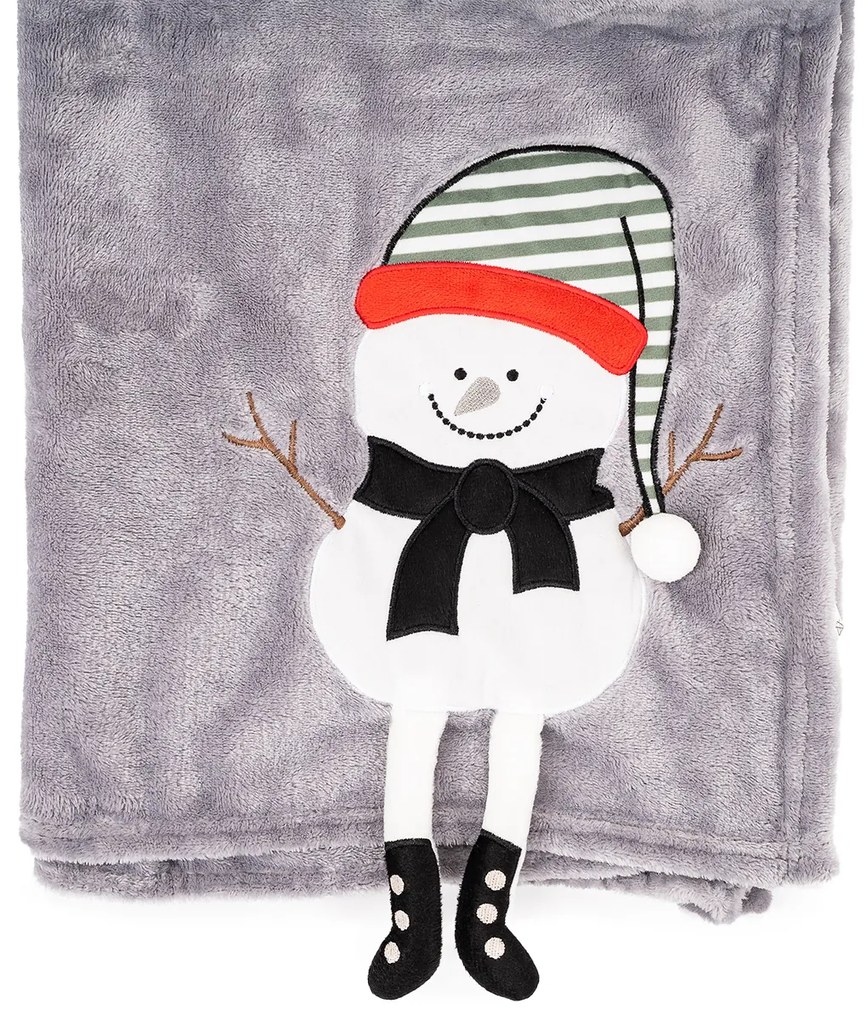 4Home Świąteczny koc Frosty Snowman, 150 x 200 cm