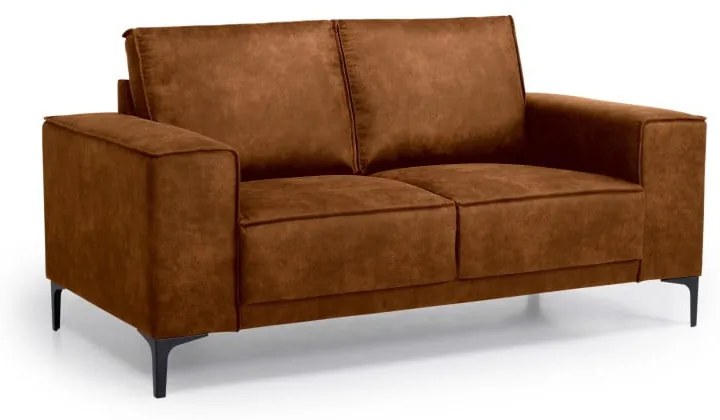 Koniakowa sofa z imitacji skóry 164 cm Copenhagen – Scandic