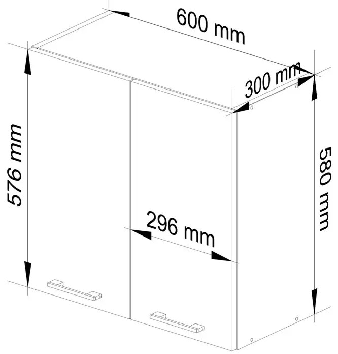 Szara górna szafka kuchenna D4-B83