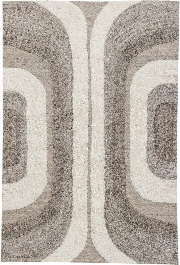 Szaro-beżowy dywan z mieszanki wełny 170x240 cm Moro – WOOOD