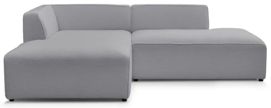 Jasnoszary narożnik modułowy z materiału bouclé (lewostronny/w kształcie litery L) Megeve – Bobochic Paris