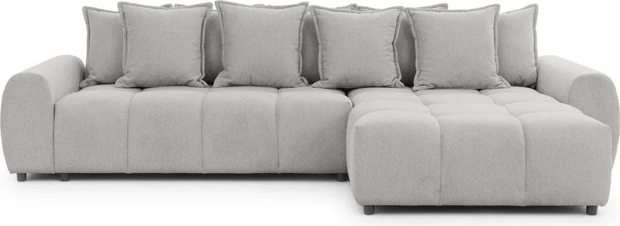 Jasnoszary narożnik (prawostronny/z szezlongiem) Albane – Ropez