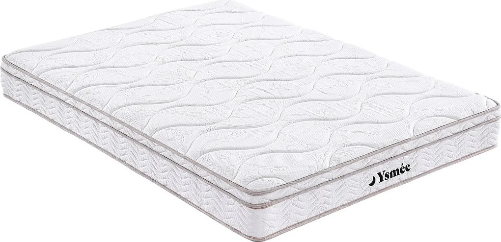 Materac ze sprężynami 3-strefowy z pamięcią kształtu WOLKENTANZ marki YSMÉE - 160 × 200 cm