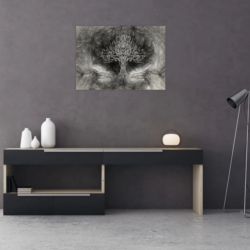 Obraz na szkle - Drzewo życia (70x50 cm)