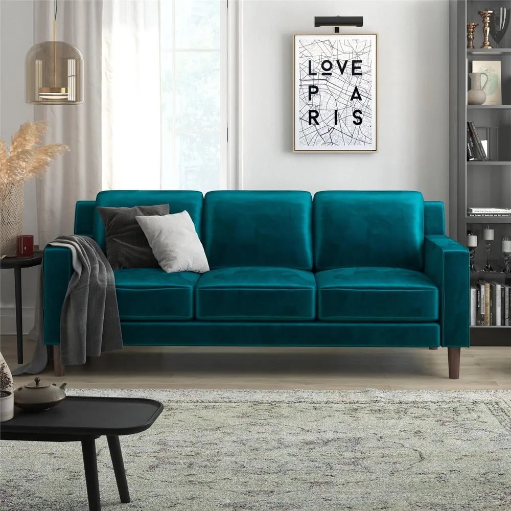 Zielona aksamitna sofa 83 cm Brynn – Støraa