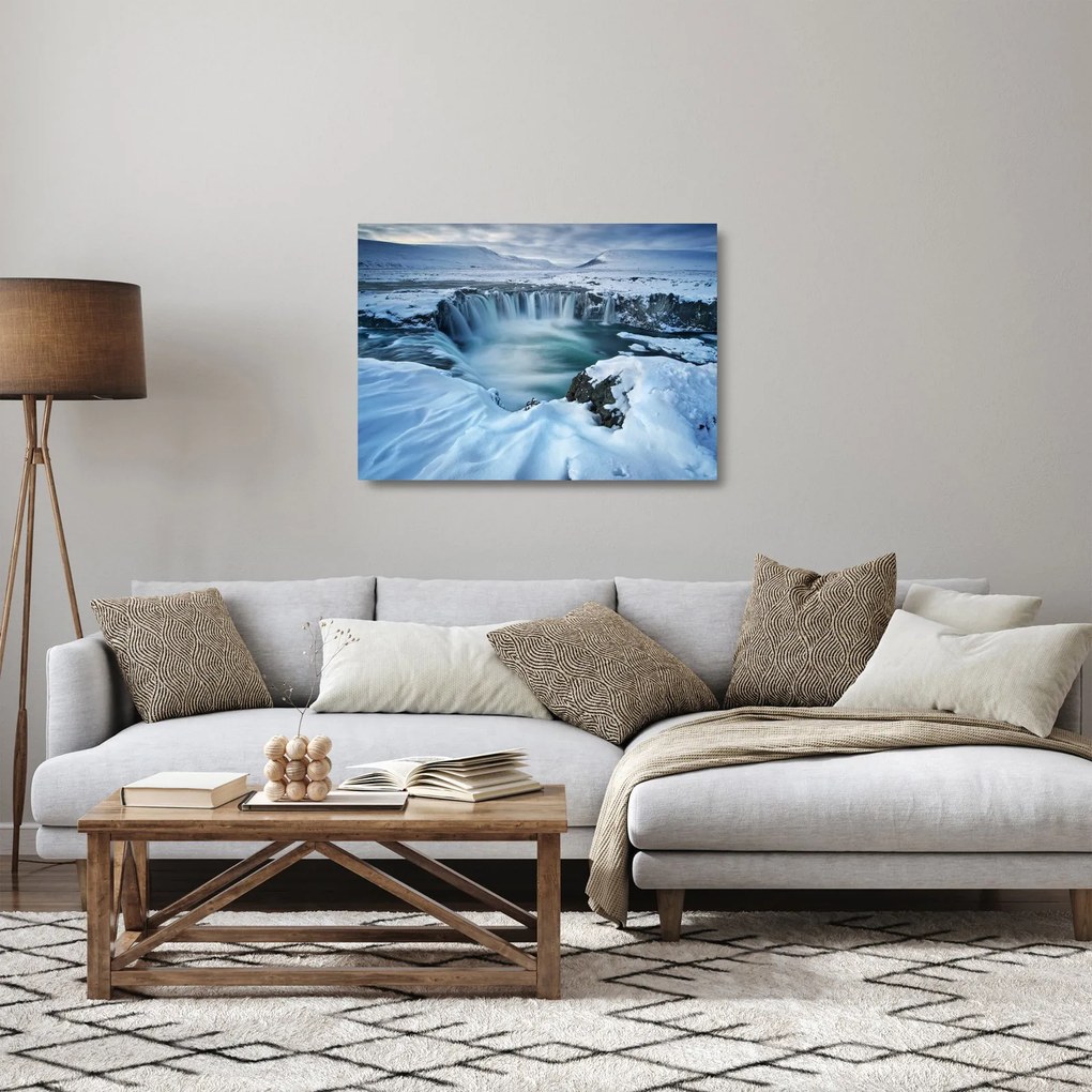 Obraz na szkle - Wodospad Bogów, Islandia (70x50 cm)
